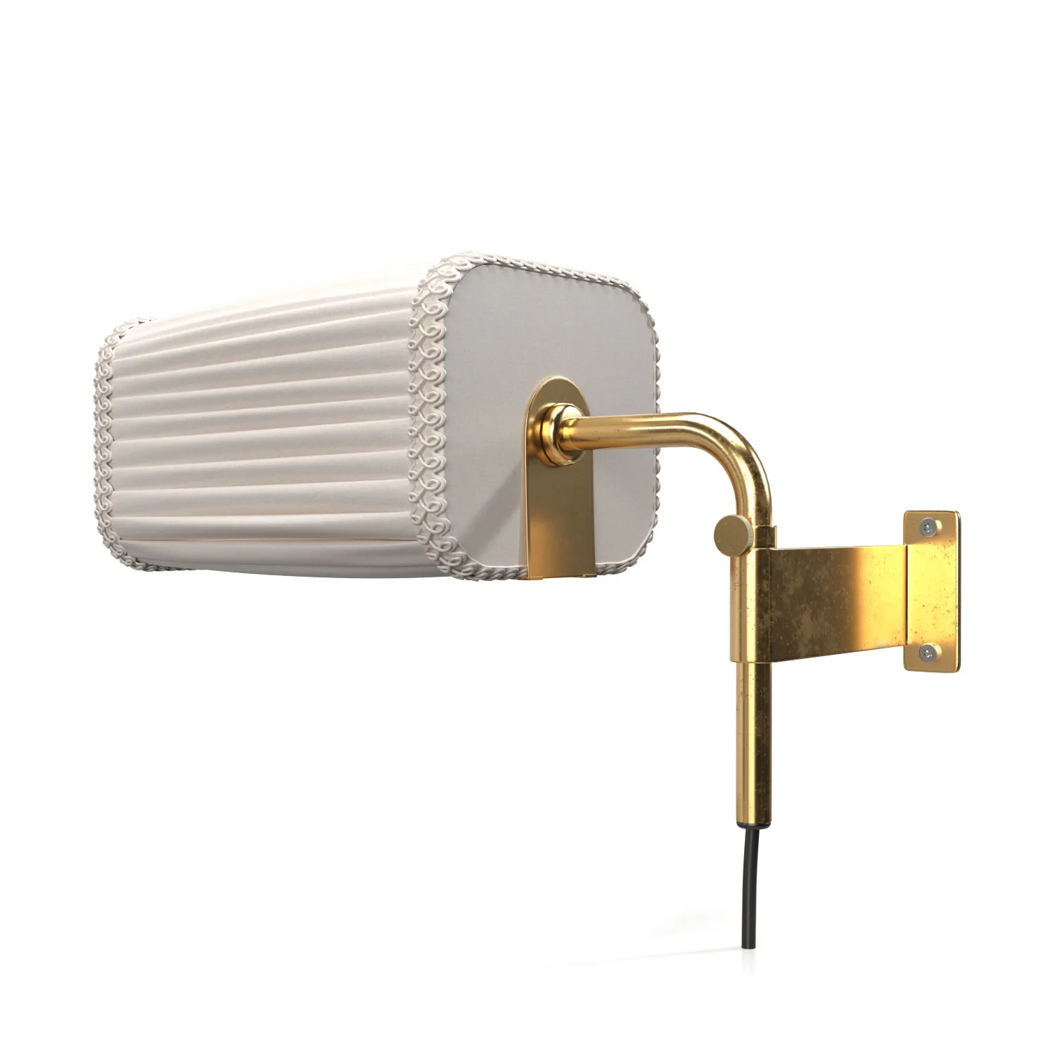 Solid Brass Paavo Tynell Wall Lamp PBR 3D Model_01